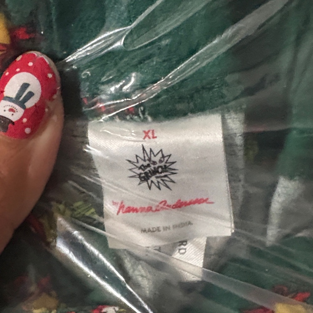 *Hanna Andersson Flannel Pajama Pants in Festive Green/Grinch UNISEX SIZE - Picture 2 of 5